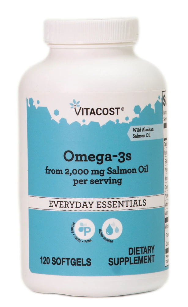 Vitacost Omega-3s from 2000 mg Salmon Oil Per Serving -- 120 Softgels