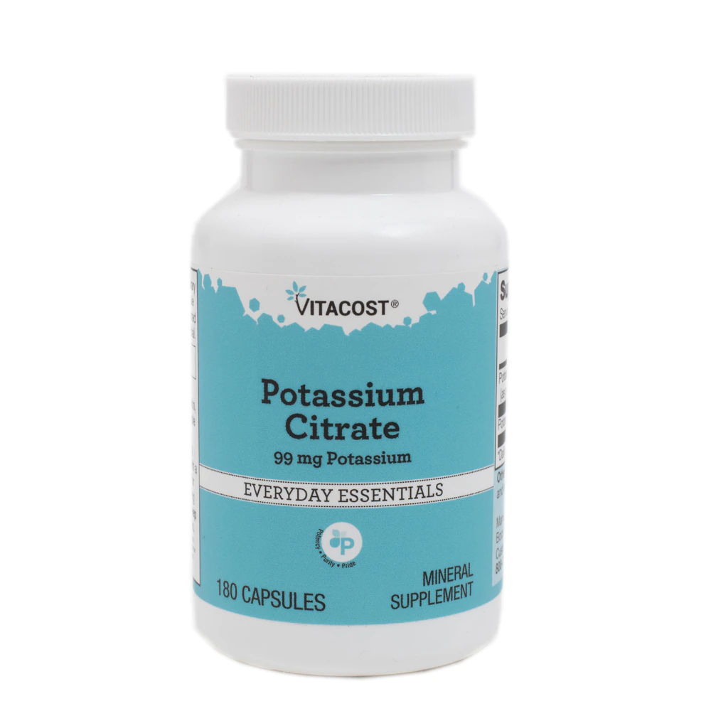 Vitacost Potassium Citrate -- 99 mg Potassium - 180 Capsules