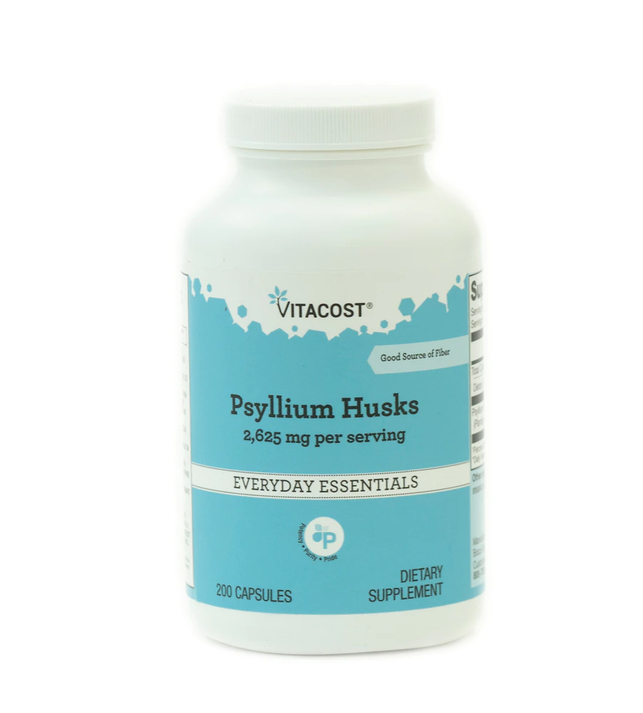 Vitacost Psyllium Husks -- 2625 mg per serving - 200 Capsules