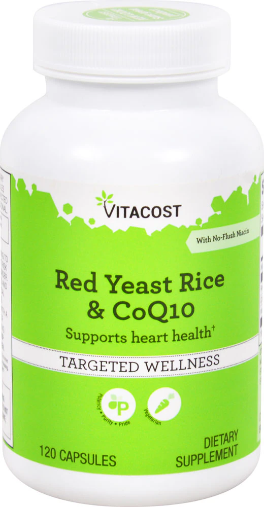 Vitacost Red Yeast Rice & CoQ10 with No-Flush Niacin -- 120 Capsules