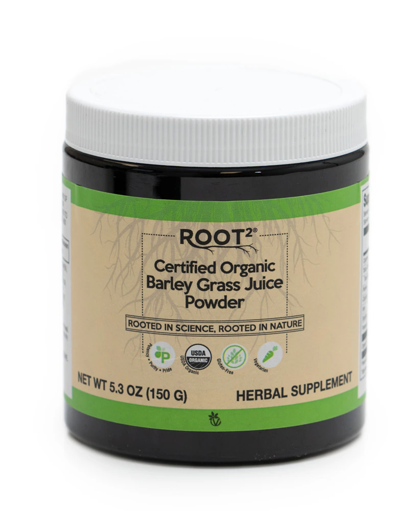 Vitacost-Root2 Certified Organic Barley Grass Juice Powder - Gluten Free -- 5.3 oz
