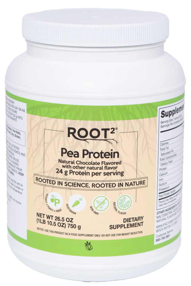 Vitacost-Root2 Pea Protein - Non-GMO and Gluten Free Chocolate -- 24 g Protein per serving - 26.5 oz (1 LB 10.5 oz) 750 g