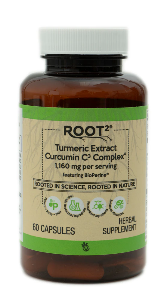 Vitacost-Root2 Turmeric Ext Curcumin C3 Complex Featuring BioPerine -- 1160 mg per serving - 60 Capsules