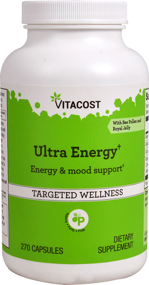 Vitacost Ultra Energy? with Bee Pollen and Royal Jelly -- 270 Capsules