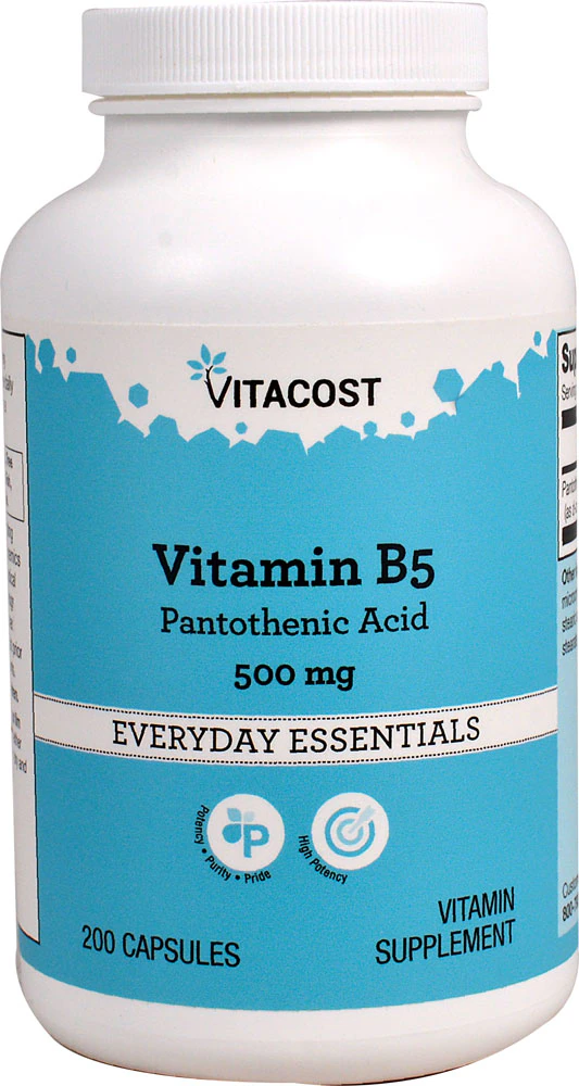 Vitacost Vitamin B5 Pantothenic Acid -- 500 mg - 200 Capsules