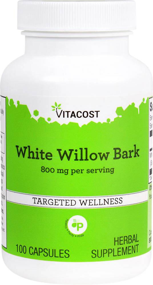 Vitacost White Willow Bark -- 800 mg per serving - 100 Capsules