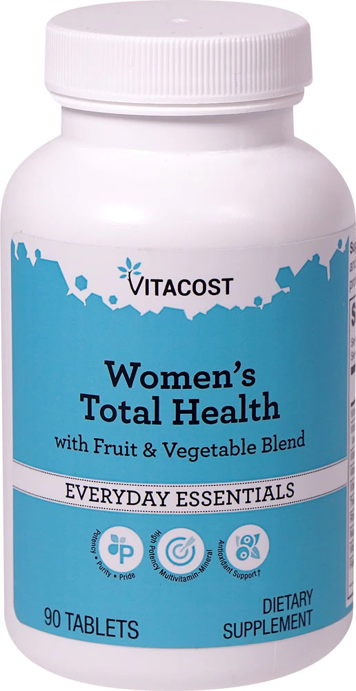 Vitacost Women's Total Health with Fruit & Vegetable Blend -- 90 Tablets