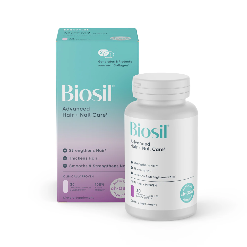 BioSil Advanced Collagen Generator - Hair Skin Nails -- 30 Vegan Capsules