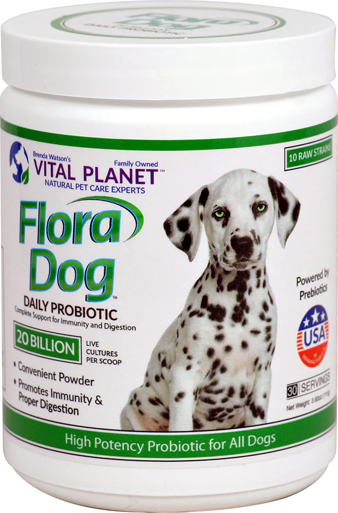 Vital Planet Flora Dog Daily Probiotic Powder -- 20 billion - 3.92 oz