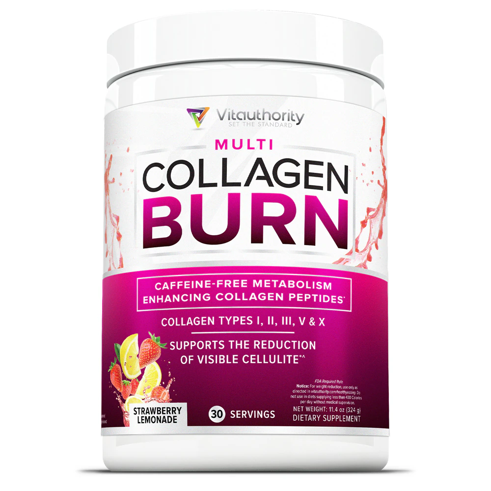 Vitauthority Multi Collagen Burn Powder Strawberry Lemonade -- 11.4 oz