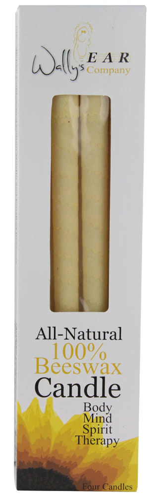 Wally's Ear Candles Beeswax Unscented -- 4 Candles