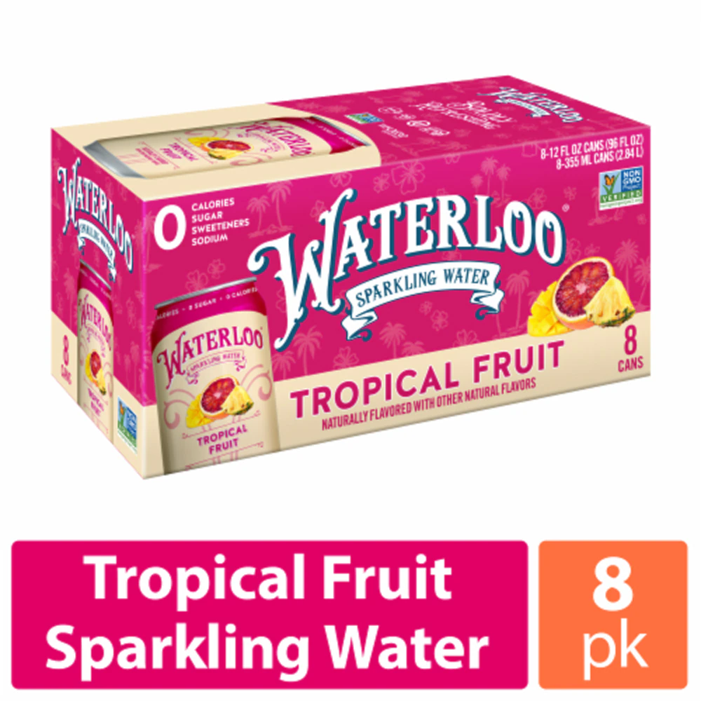Waterloo Sparkling Water Tropical Fruit -- 8 Cans
