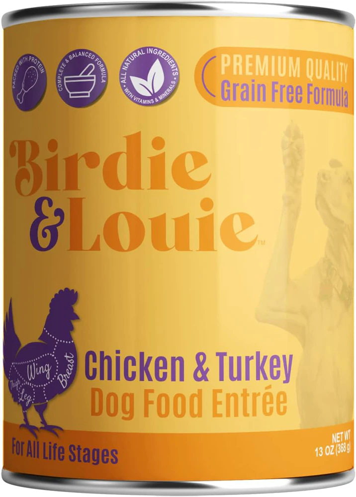Birdie & Louie Wet Dog Food Chicken & Turkey -- 13 oz