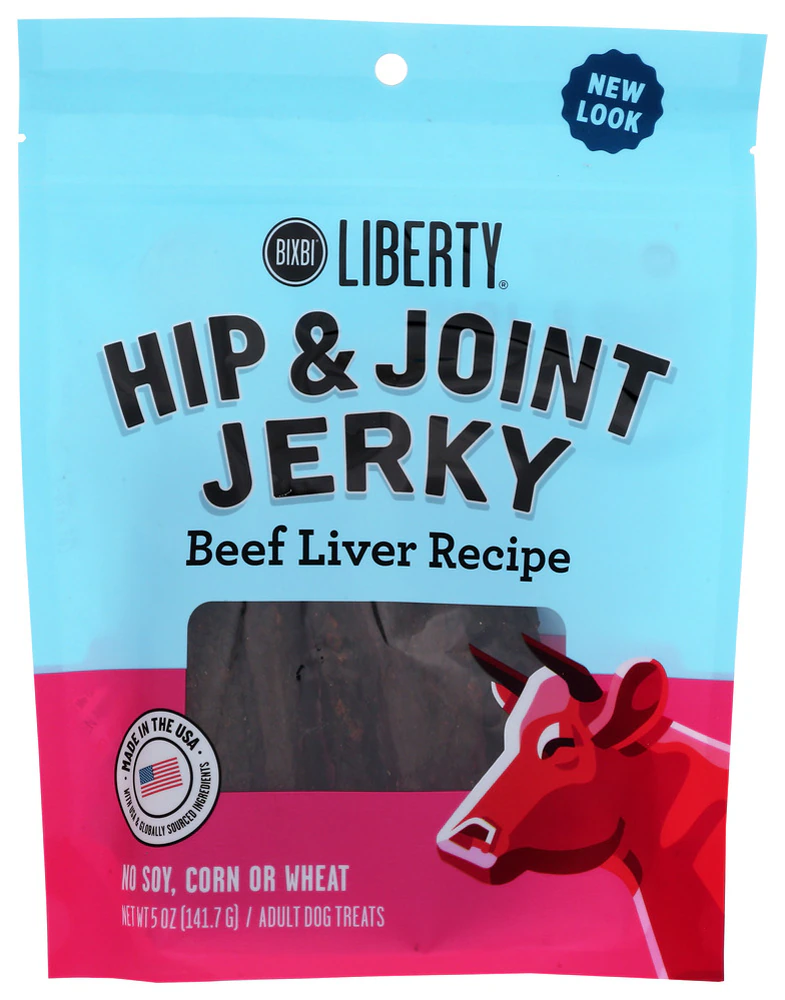 Bixbi Liberty Hip & Joint Grain Free Jerky for Dogs Beef Recipe -- 5 oz