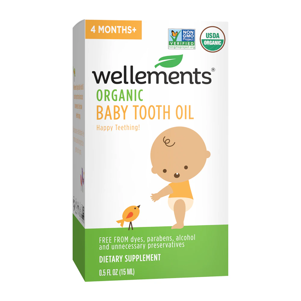 Wellements Organic Baby Tooth Oil 4 Months+ -- 0.5 oz