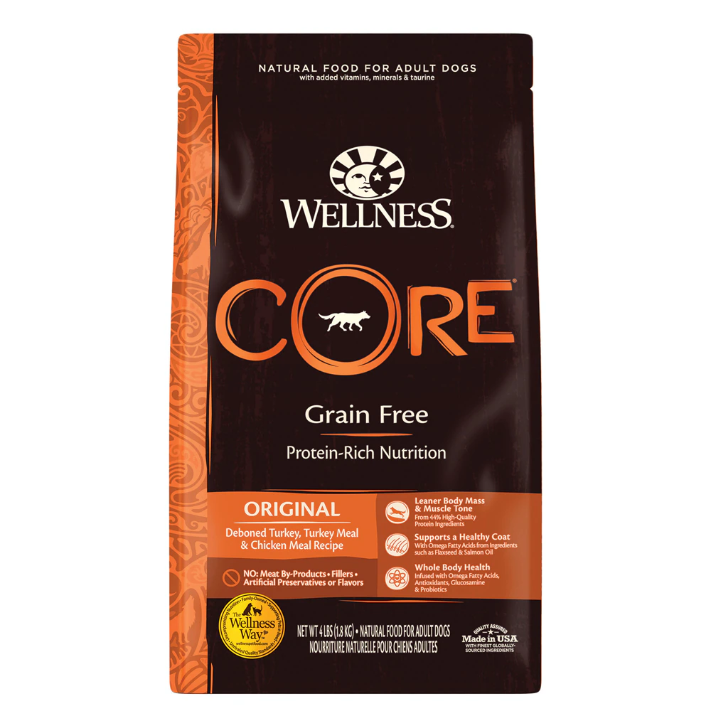 Wellness Core Canine Original Formula Dry Dog Food -- 4 lbs