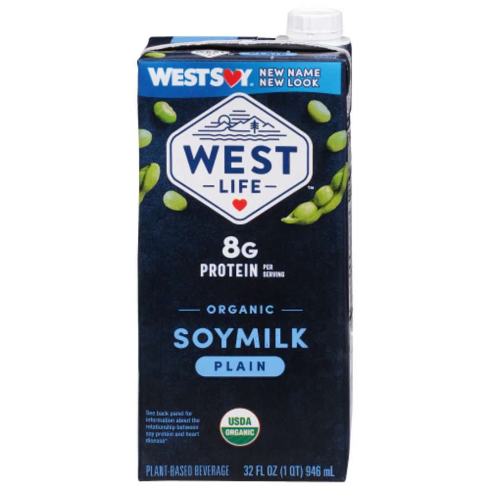 West Life Organic Soy Milk Plain -- 32 fl oz