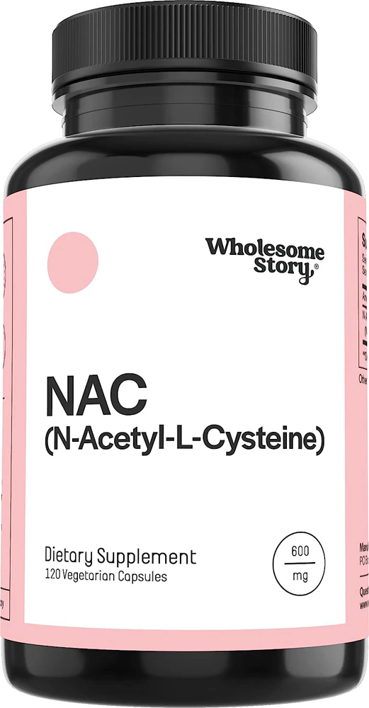 Wholesome Story NAC N-Acetyl-L-Cysteine -- 600 mg - 120 Vegetarian Capsules