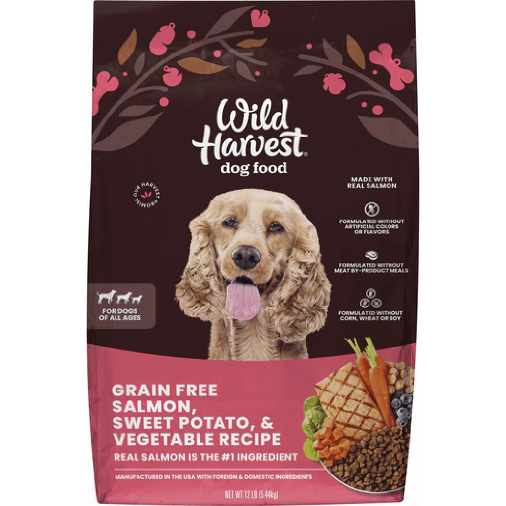 Wild Harvest Grain Free Salmon & Vegetable Dry Dog Food -- 3.5 lbs
