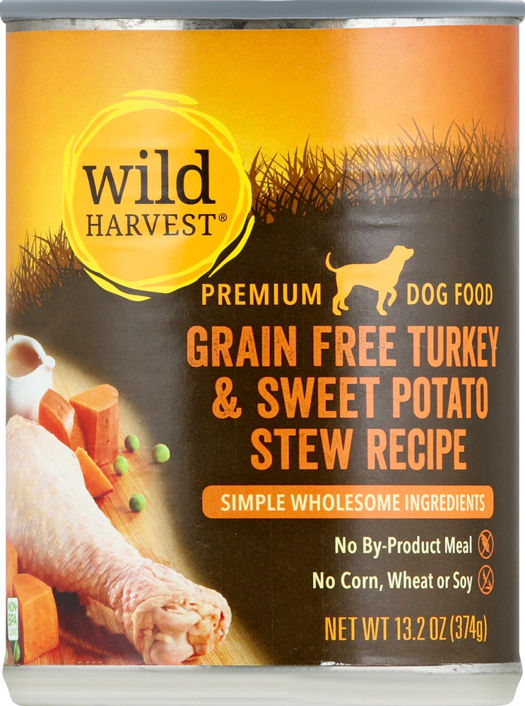 Wild Harvest Grain Free Turkey & Sweet Potato Stew Recipe Wet Dog Food Turkey Stew -- 13.2 oz