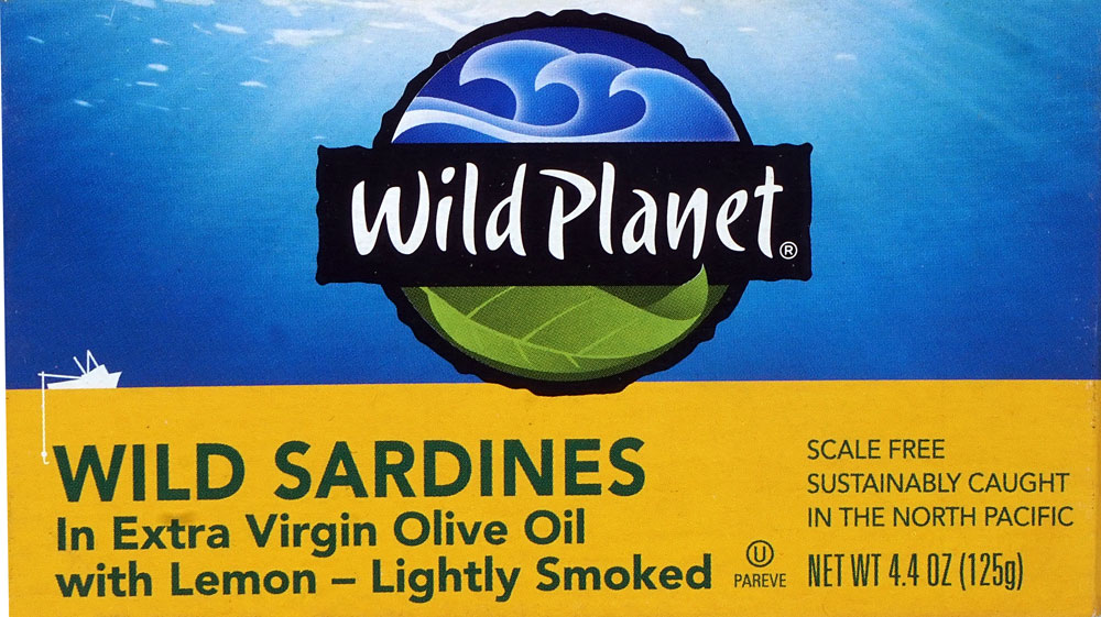 Wild Planet Wild Sardines in Extra Virgin Olive Oil with Lemon- Lightly Smoked -- 4.4 oz