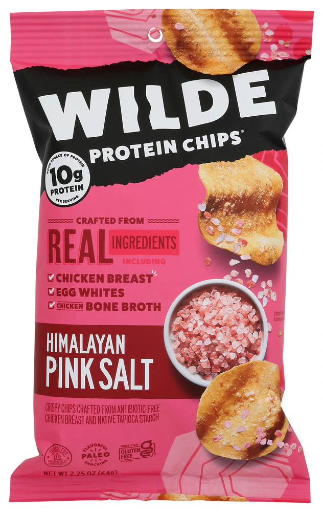Wilde Gluten Free Protein Chips Himalayan Pink Salt & Chicken -- 2.05 oz
