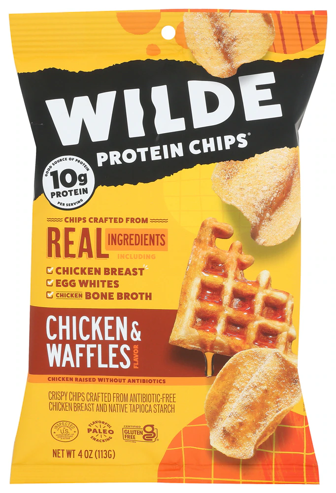 Wilde Protein Chips Chicken & Waffles -- 4 oz