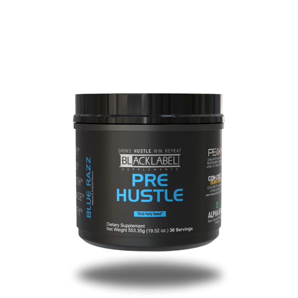 BlackLabel Supplements PreHustle Blue Razz -- 30 Servings
