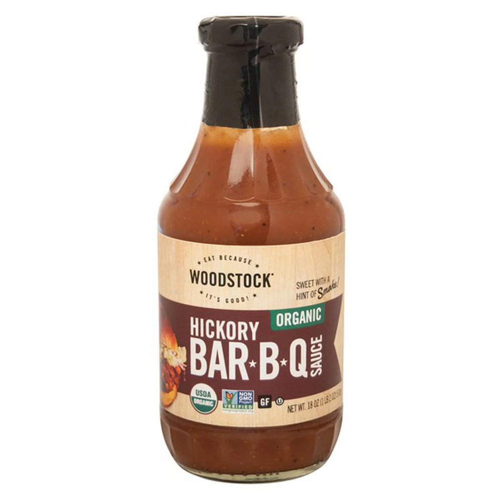 Woodstock Organic Kosher BBQ Sauce Hickory -- 18 oz