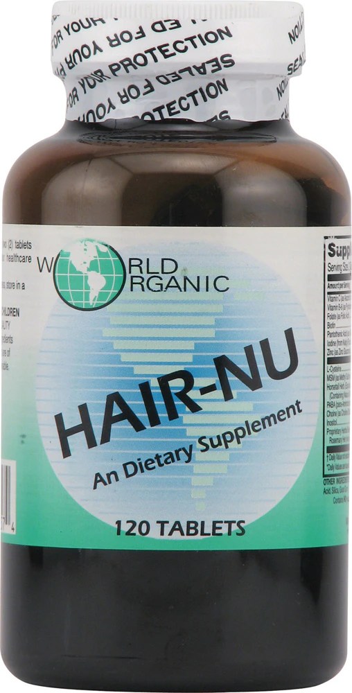 World Organic Hair-Nu Supplement -- 120 Tablets