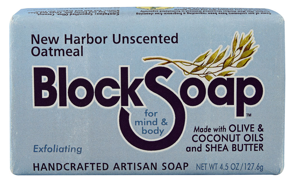 BlockSoap Bar New Harbor Unscented Oatmeal -- 4.5 oz