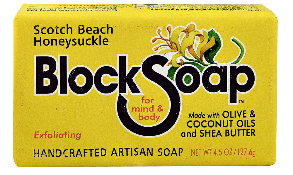 BlockSoap Bar Scotch Beach Honeysuckle -- 4.5 oz
