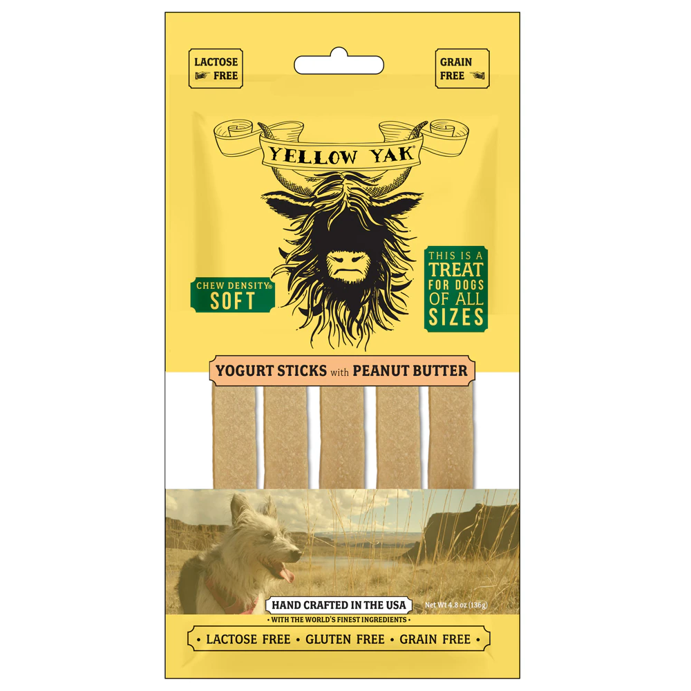 Yellow Yak Yogurt Sticks Soft Dog Treats Peanut Butter -- 4.8 oz