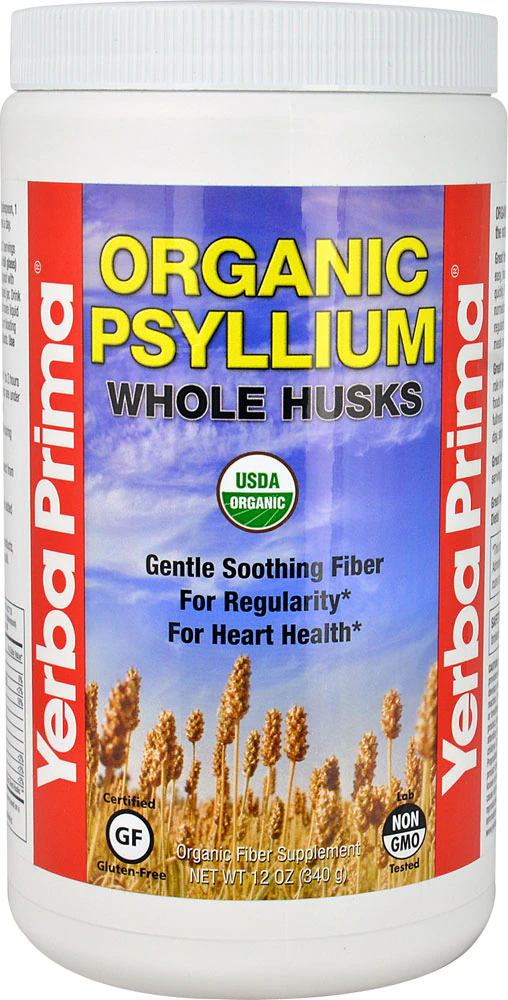 Yerba Prima Organic Psyllium Whole Husks -- 12 oz