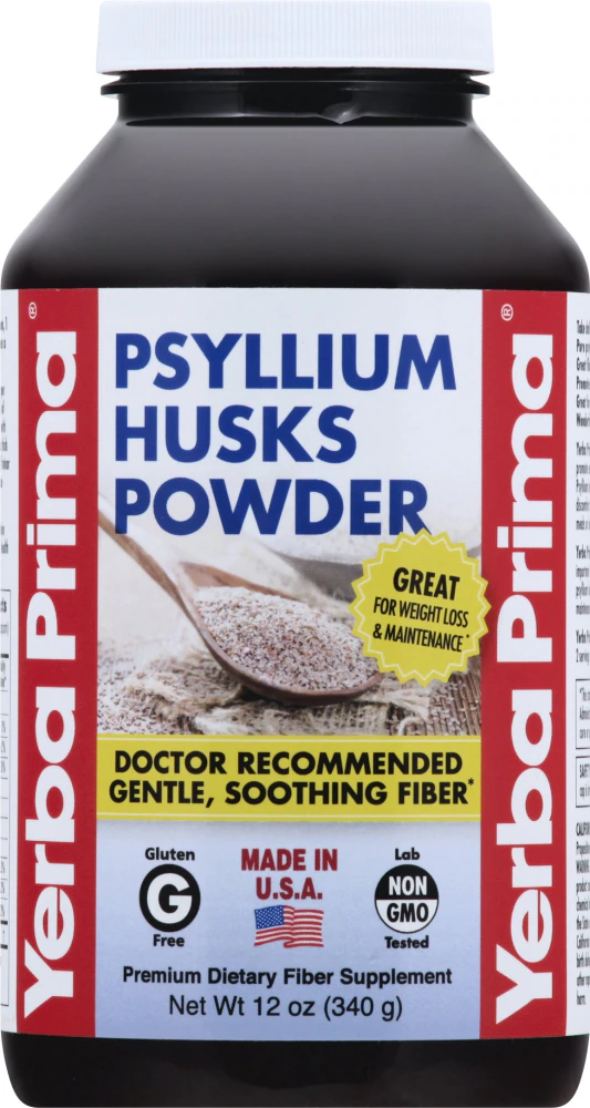 Yerba Prima Psyllium Husks Powder -- 12 oz