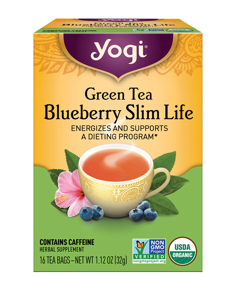 Yogi Tea Blueberry Slim Life Organic Green Tea -- 16 Tea Bags