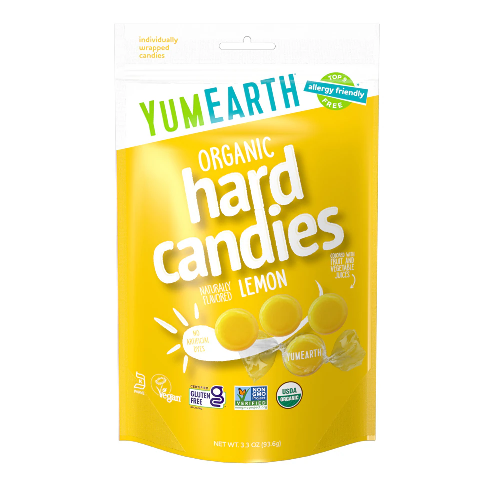 YumEarth Hard Candies Non-GMO Organic Lemon -- 3.3 oz