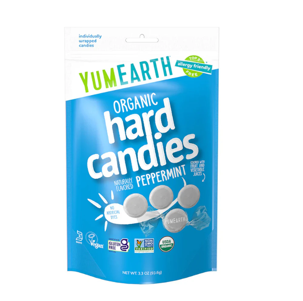 YumEarth Hard Candies Non-GMO Organic Wild Peppermint -- 3.3 oz