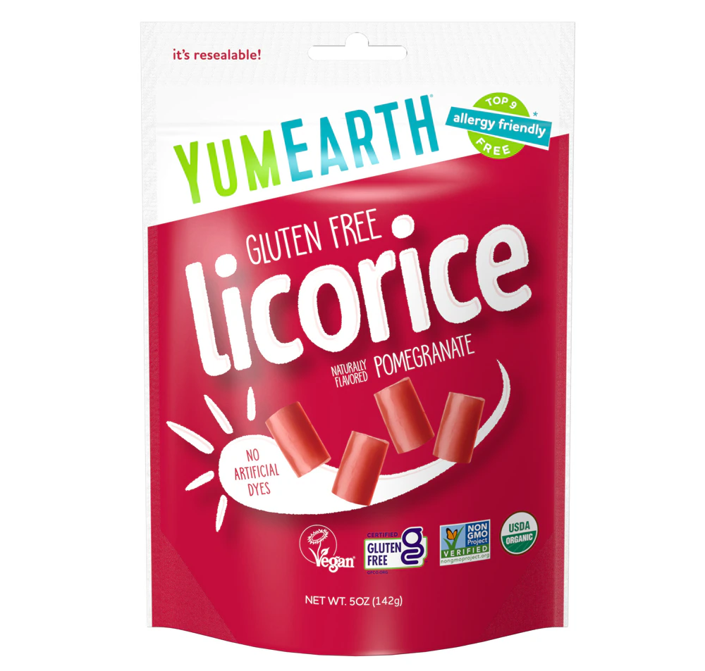 YumEarth Licorice Non-GMO Organic Pomegranate -- 5 oz
