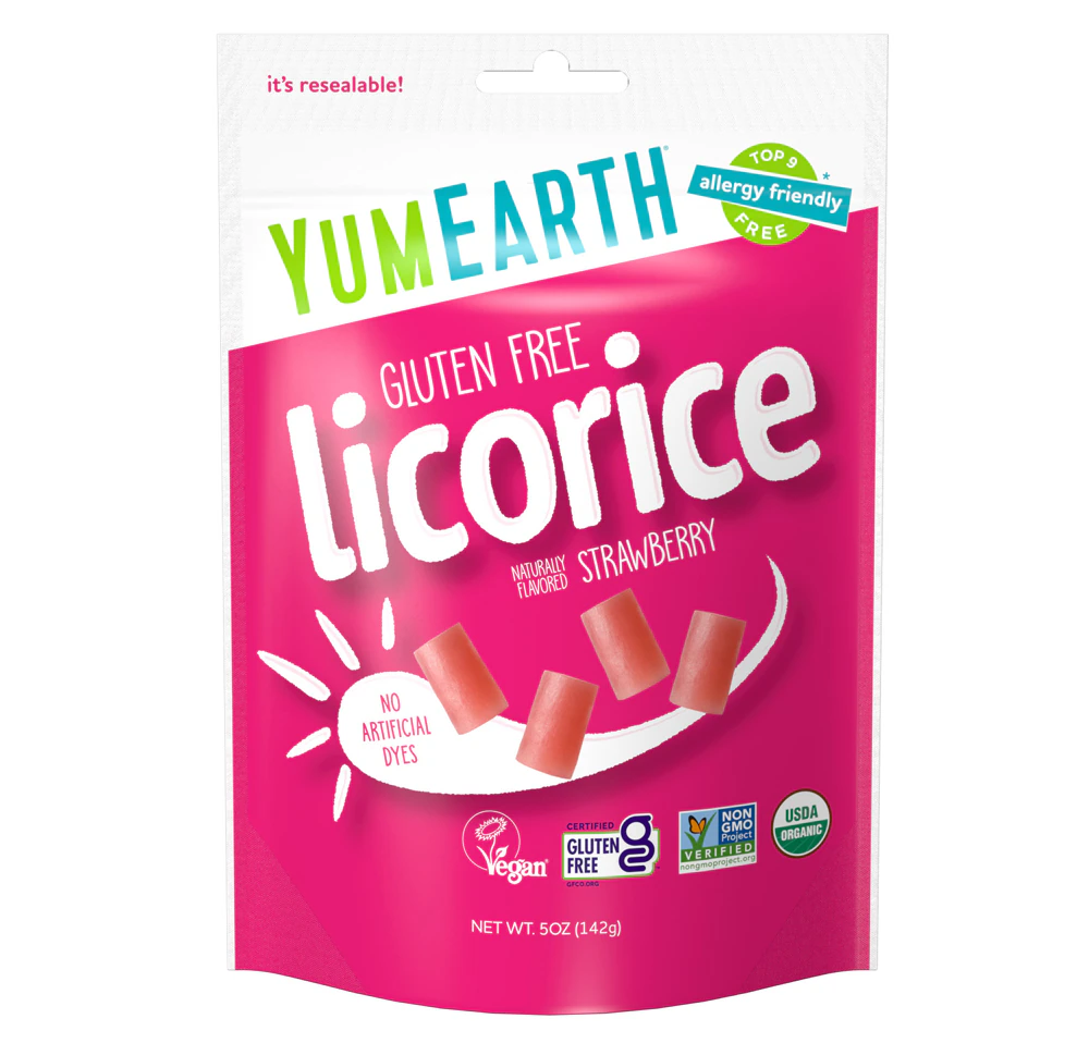 YumEarth Licorice Non-GMO Organic Strawberry -- 5 oz
