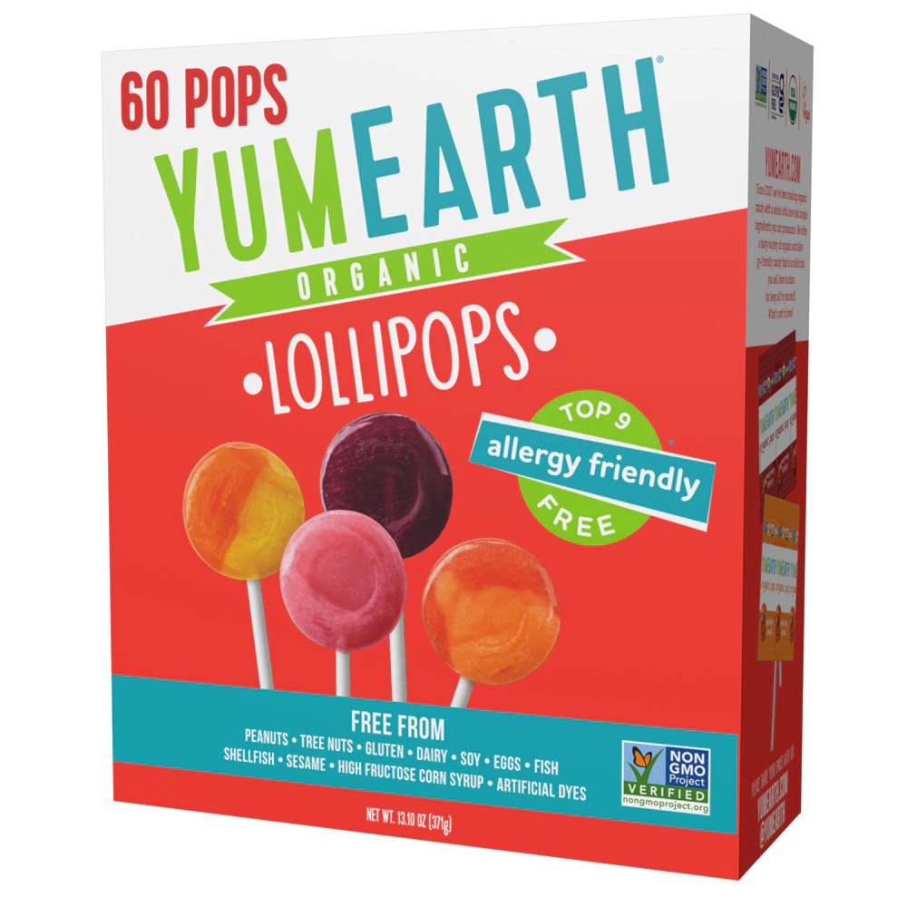 YumEarth Lollipops Non-GMO Organic Favorite Fruits -- 60 Pops