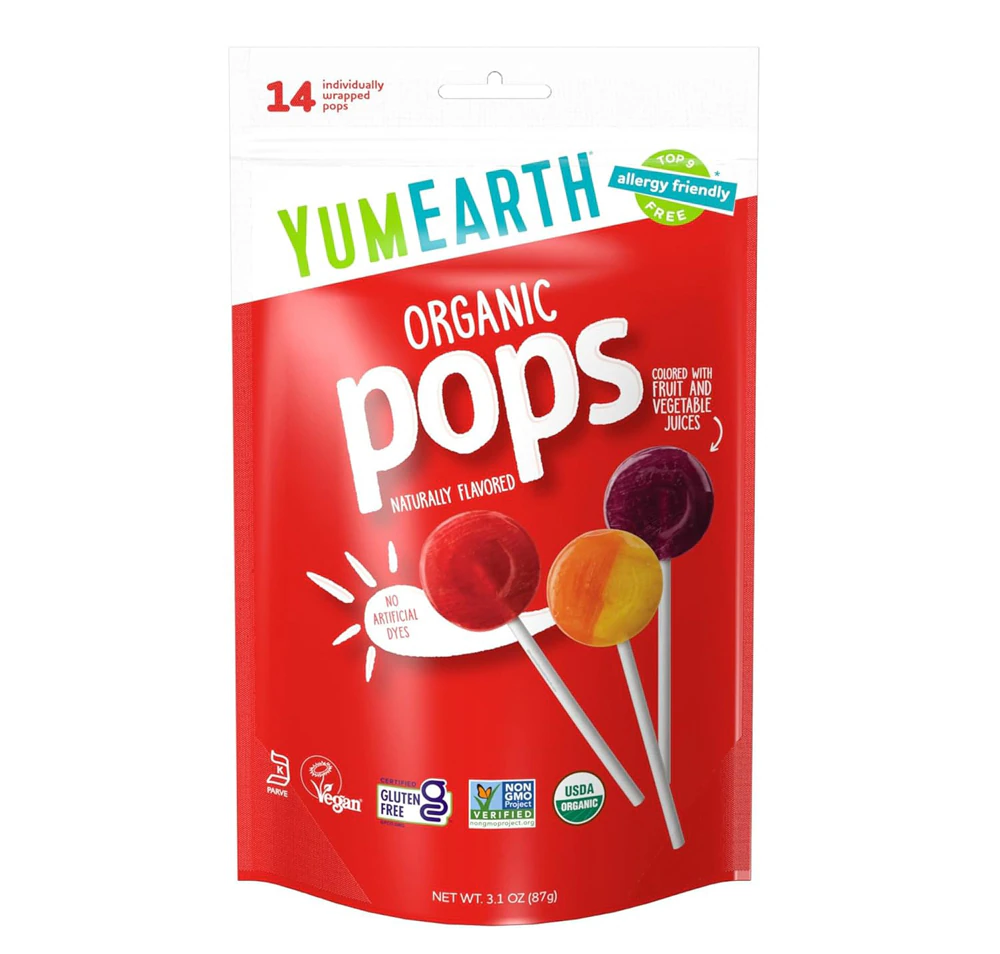 YumEarth Pops Non-GMO Organic Favorite Fruits -- 14 Pops