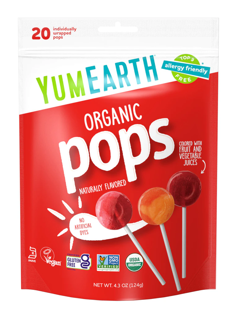 YumEarth Pops Non-GMO Organic Favorite Fruits -- 20 Pops