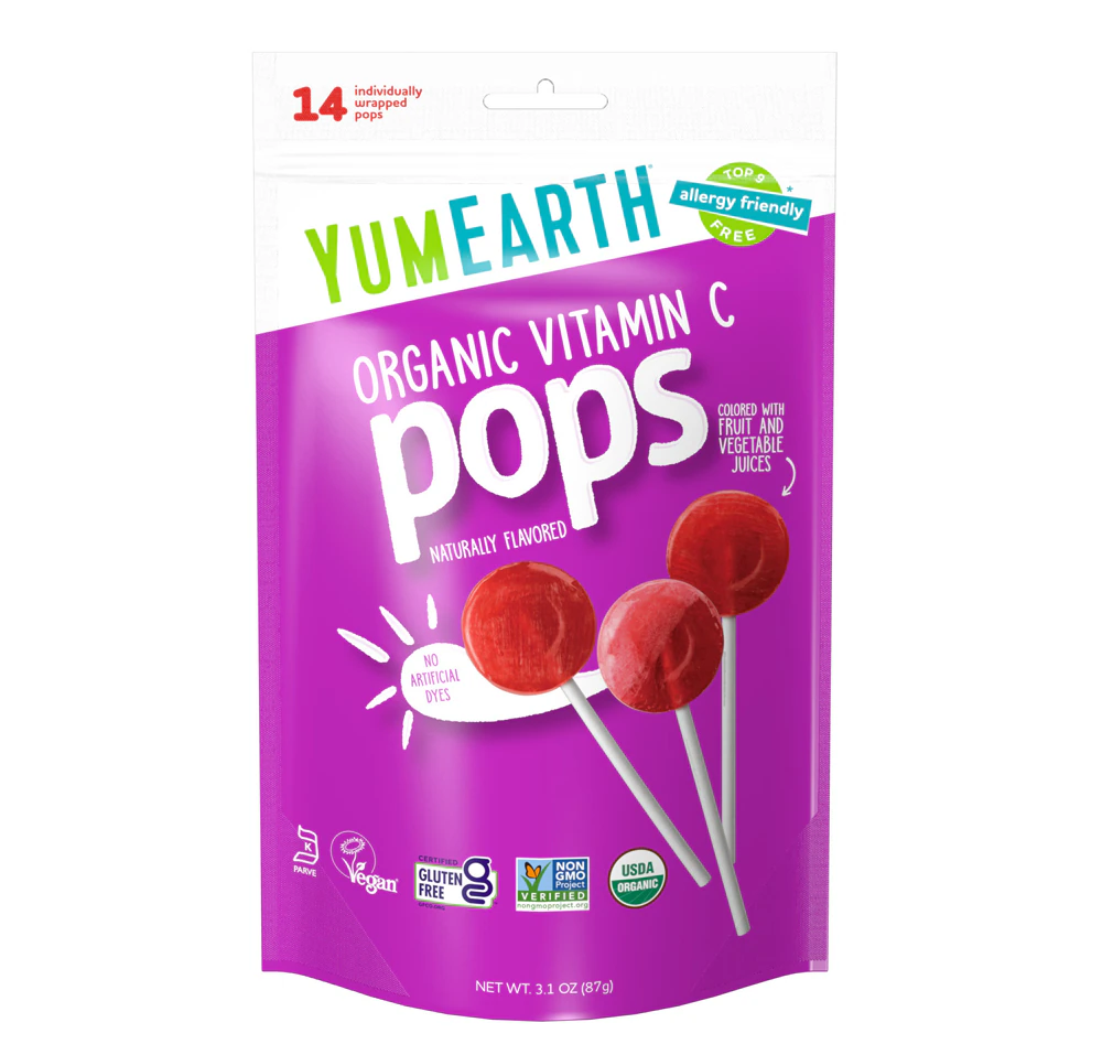 YumEarth Vitamin C Pops Non-GMO Organic Favorite Fruits -- 14 Pops