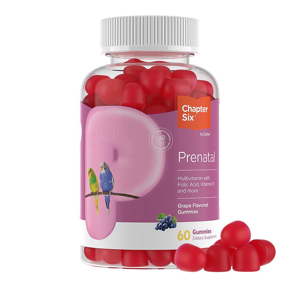 Zahler Chapter Six Prenatal Multivitamin with Folic Acid Grape -- 60 Gummies