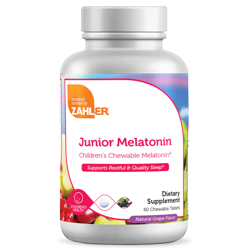 Zahler Junior Melatonin Natural Grape -- 60 Chewable Tablets