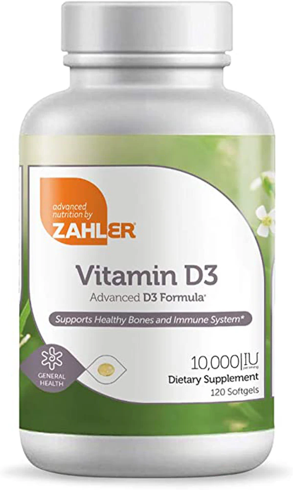 Zahler Vitamin D3 -- 10000 IU - 120 Softgels