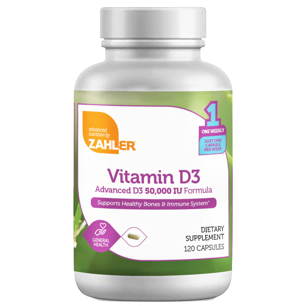 Zahler Vitamin D3 -- 50000 IU - 120 Capsules