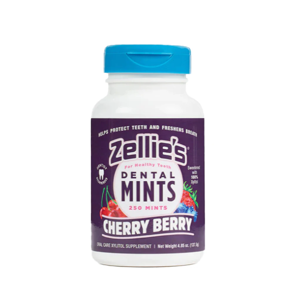 Zellie's Xylitol Dental Mints Sugar-Free Cherry Berry -- 250 Mints