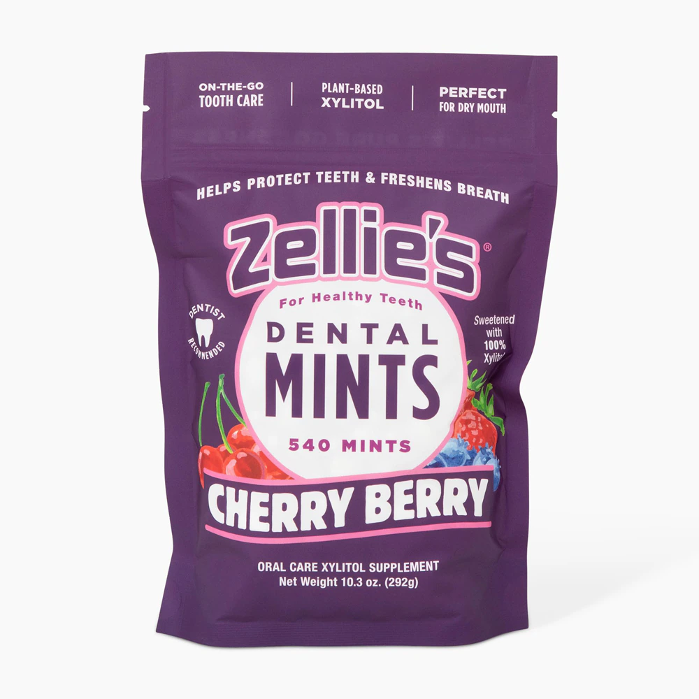 Zellie's Xylitol Dental Mints Sugar-Free Cherry Berry -- 540 Mints